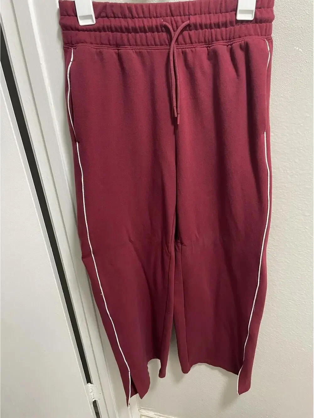 Yogalicious Sweatpants Women Small Red Cloud Plush Wide Leg